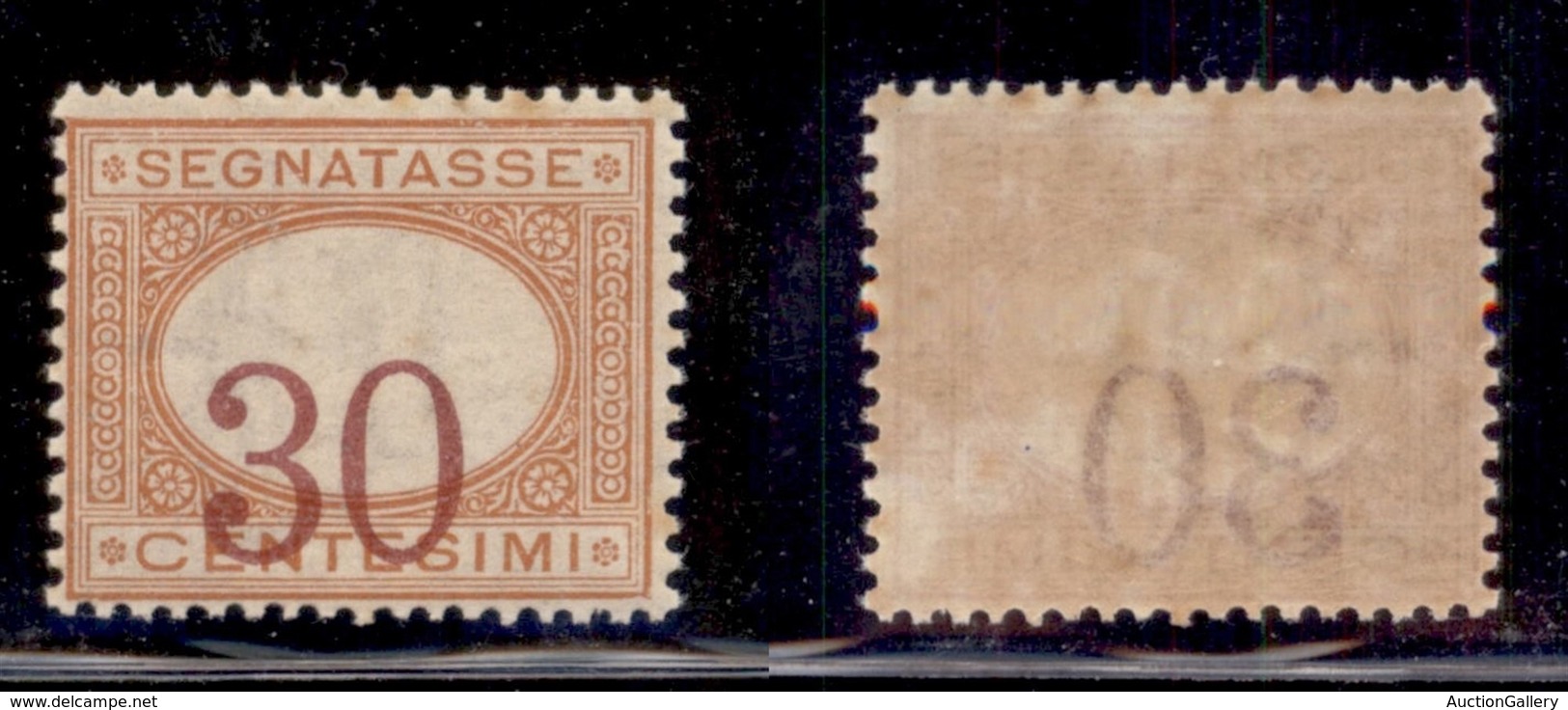 REGNO D'ITALIA - 1890 - Segnatasse - 30 Cent (23c) - Cifre Spostate - Gomma Integra - Ottimamente Centrato - Otros & Sin Clasificación