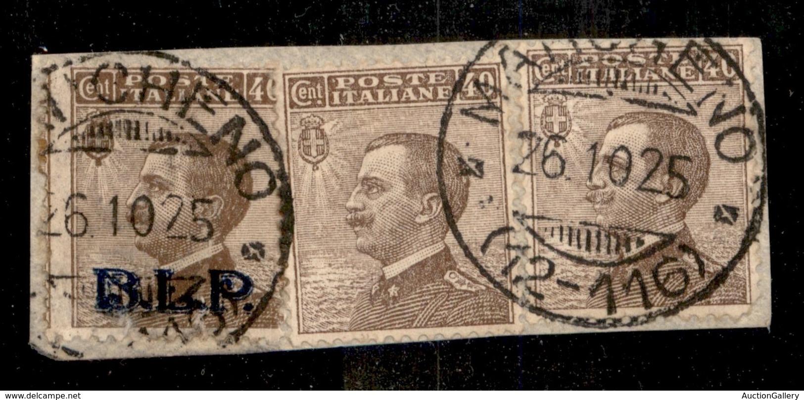 REGNO D'ITALIA - 1922 - BLP - 40 Cent (9) Recuperato Da Busta Speciale (con Difetti) In Uso Misto Con Ordinari (84+84) S - Otros & Sin Clasificación