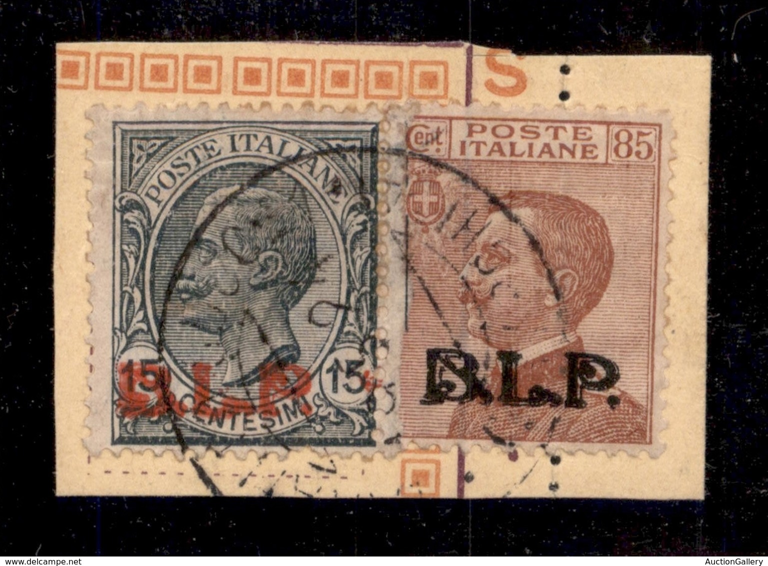 REGNO D'ITALIA - 1923 - BLP - 15 Cent (14i) Con Macchia Tipografica (un Dente Corto In Basso) + 85 Cent (18) Ottimamente - Otros & Sin Clasificación