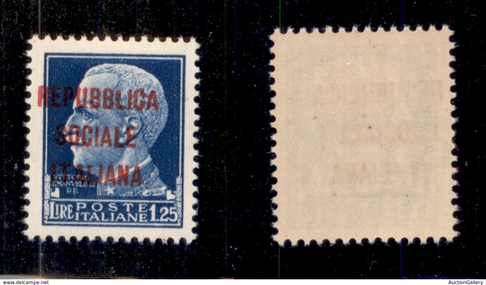 REPUBBLICA SOCIALE - GNR VERONA - 1944 - 1,25 Lire (495BA) - Gomma Integra (600) - Otros & Sin Clasificación