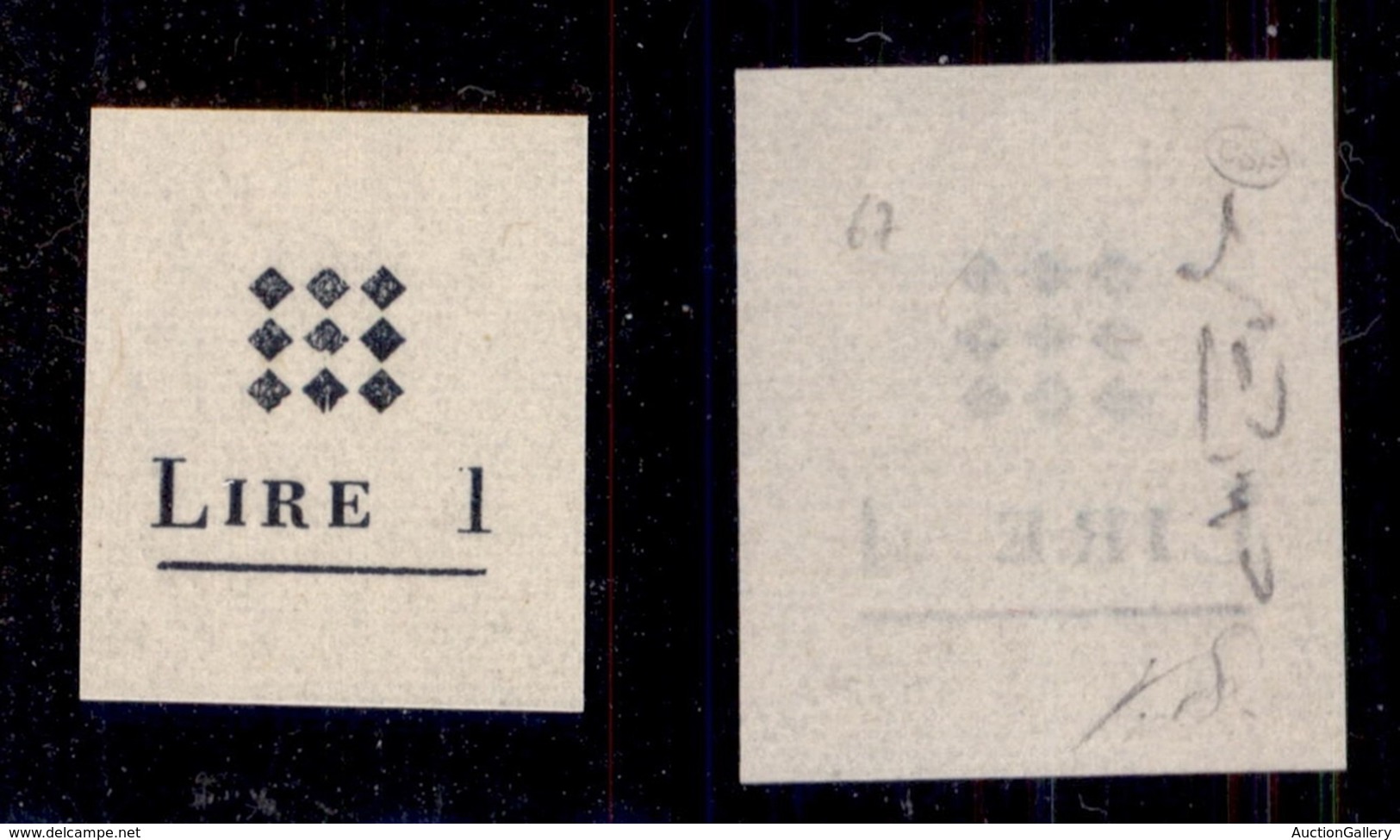 ENISSIONI LOCALI - GUIDIZZOLO - 1945 - 1 Lira (1) - Prova Di Macchina Della Soprastampa - Senza Gomma - Cert. Raybaudi - Otros & Sin Clasificación