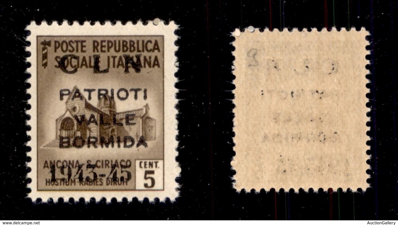 ENISSIONI LOCALI - VALLE BORMIDA - 1945 - Soprastampa Modificata - 5 Cent (1A) - Gomma Integra - Cert. AG (4.500) - Otros & Sin Clasificación