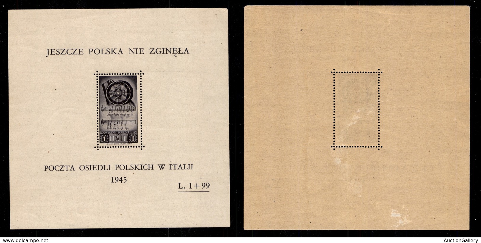 ENISSIONI LOCALI - CORPO POLACCO - 1946 - Soccorso Di Guerra - Foglietto (2) - Gomma Originale - Otros & Sin Clasificación