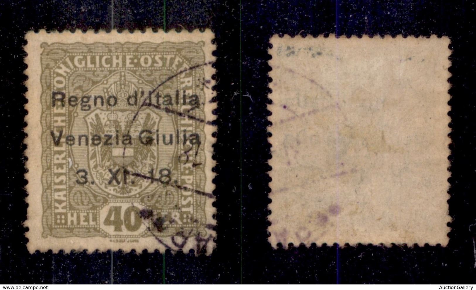 OCCUPAZIONI - VENEZIA GIULIA - 1918 - 40 Heller (10) Usato (400) - Venezia Julia