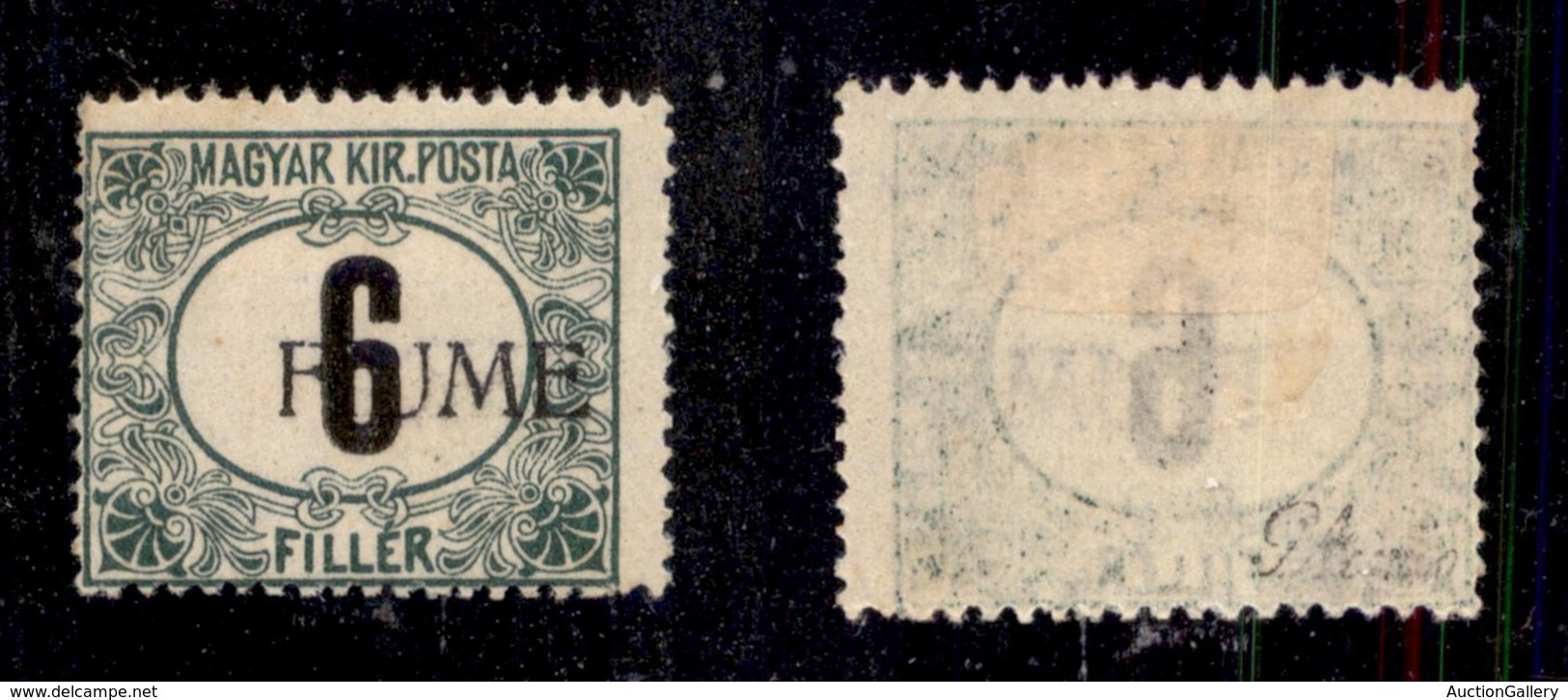 OCCUPAZIONI - FIUME - 1918 - Segnatasse - 6 Filler (1A) - Nuovo Con Gomma (700) - Fiume