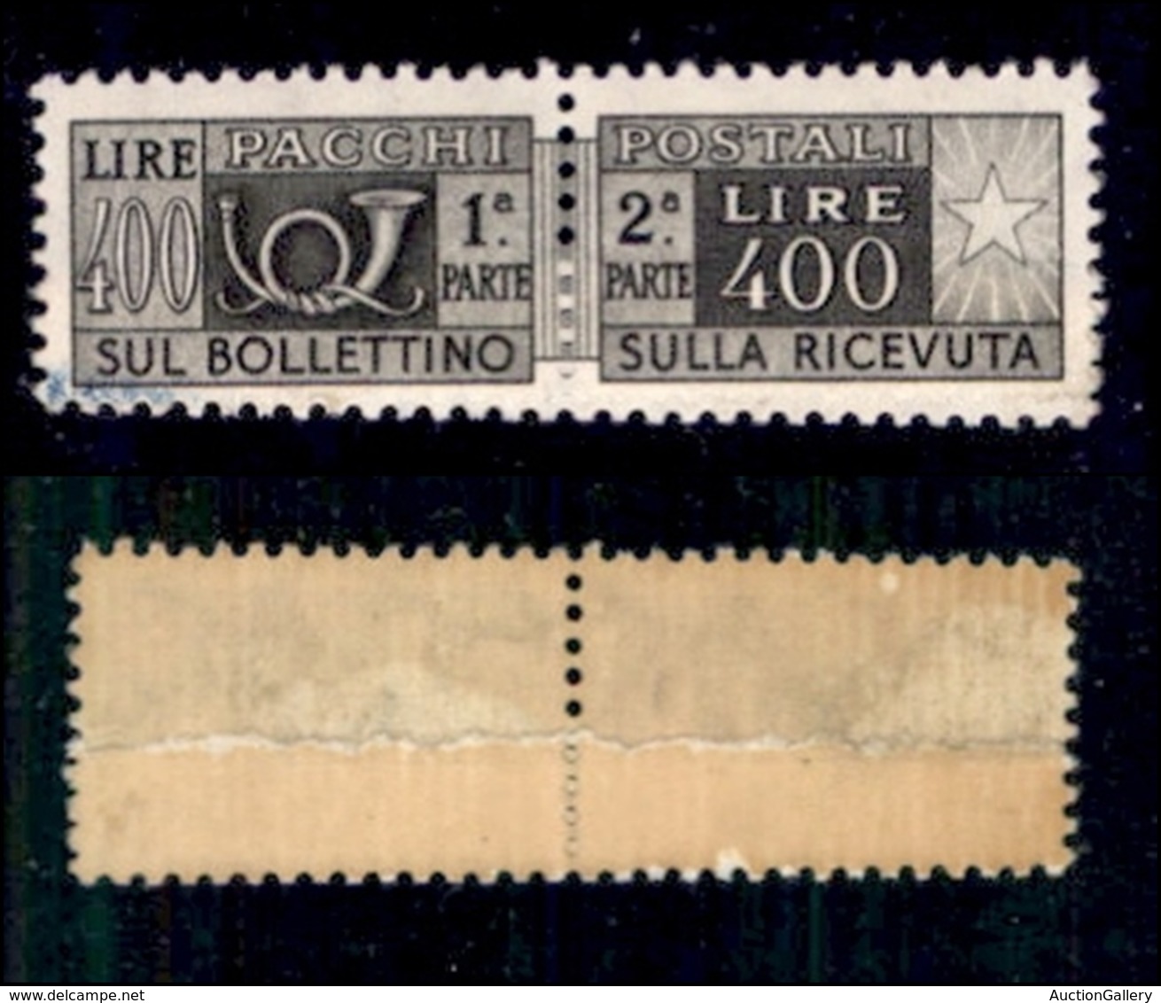 REPUBBLICA - 1957 - Pacchi Postali - 400 Lire (97/IIm) Su Carta Ricongiunta - Gomma Integra (750) - Otros & Sin Clasificación