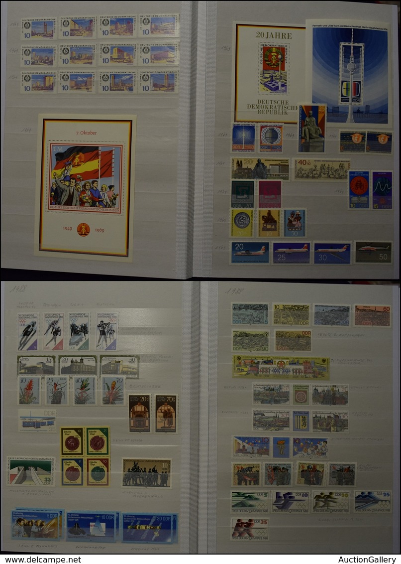 LOTTI E COLLEZIONI - GERMANIA - Repubblica Democratica - 1966/1990 - Collezione Di Valori Serie Complete E Foglietti Del - Otros & Sin Clasificación