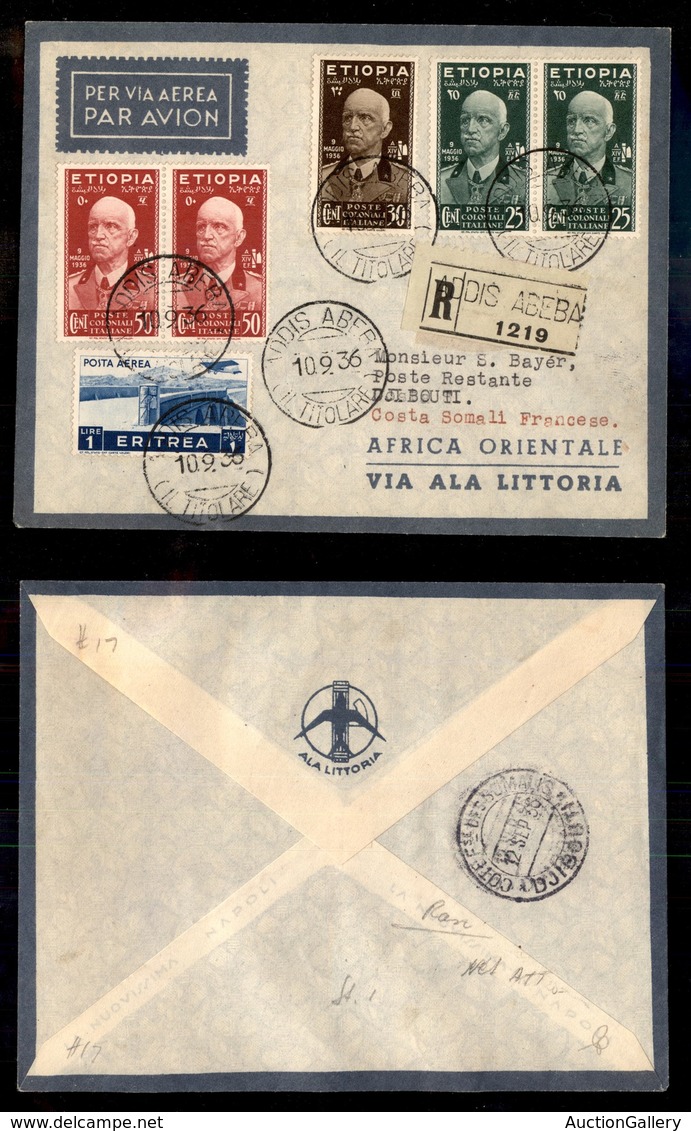 POSTA AEREA  - 1936 (10 Settembre) - Addis Abeba Djibouti (3593) - Altri & Non Classificati