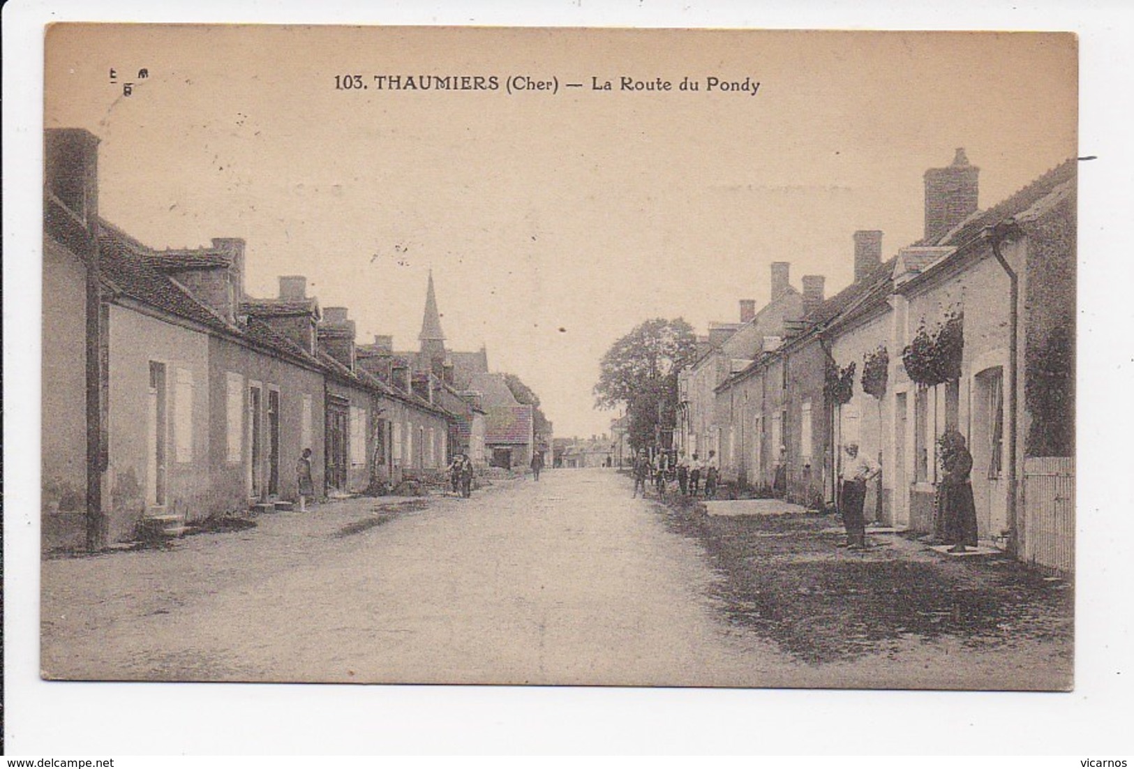 CPA 18 THAUMIERS La Route Du Pondy - Thaumiers