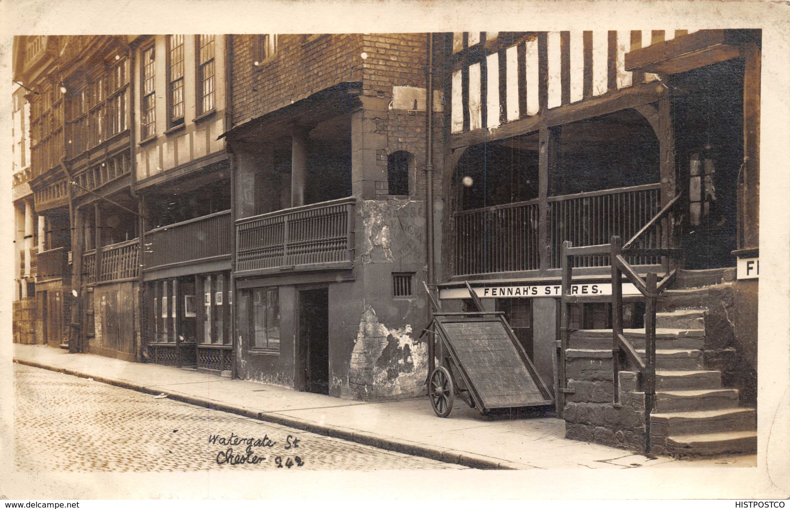 CHESTER UK~WATERGATE STREET-FENNAH'S STORES-RP PHOTO POSTCARD 33854 - Chester