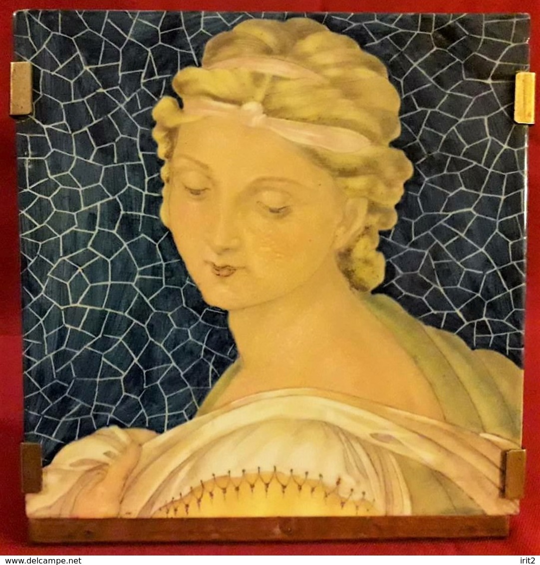 Italy 1923 - Ceramics Of Bolzonetti -Fabriano A Unique Example Depicts The Painting Testa Di S. Barbara - Unclassified