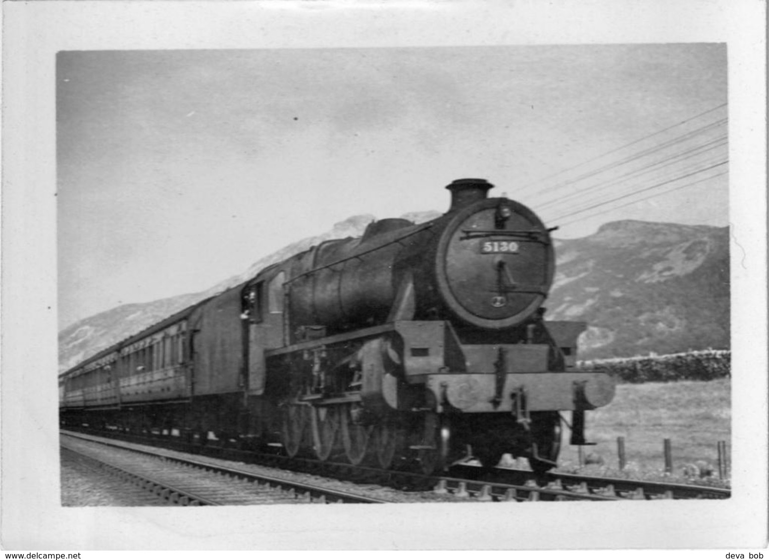 Railway Photo LMS Black 5 5130 Stanier 4-6-0 Loco - Trains