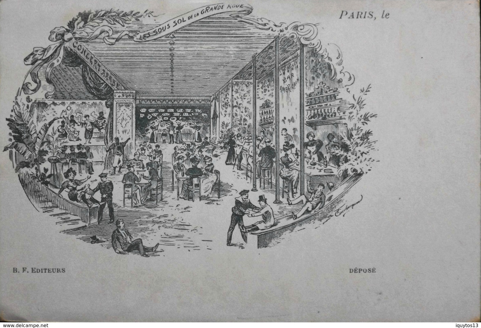 CPA. - PARIS (15e) Les Sous Sol De La Grande Roue Animation Surprenante En 1900 - TBE - Arrondissement: 15