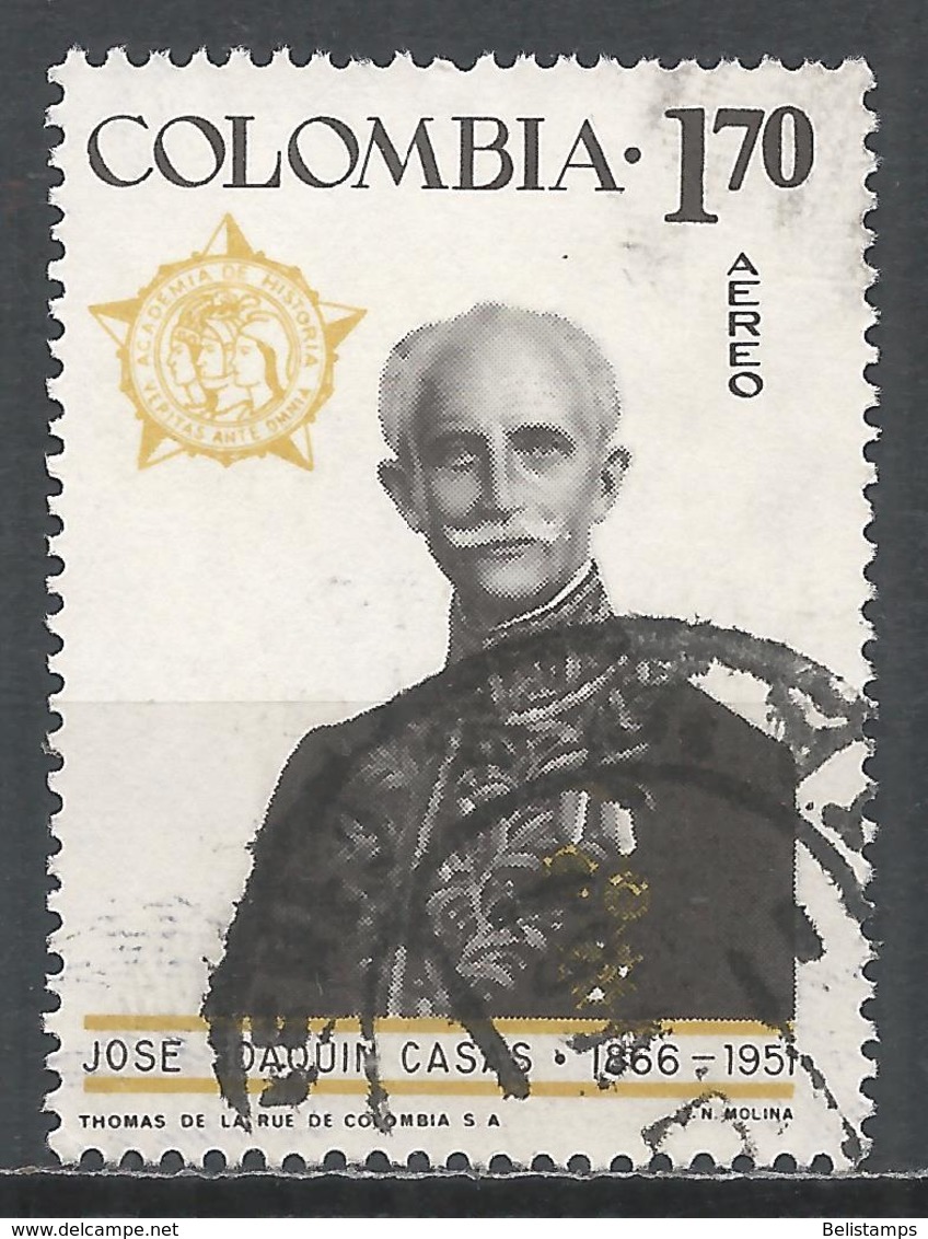 Colombia 1967. Scott #C487 (U) José Joaquin Casas (1866-1951), Educator, Diplomat - Colombie