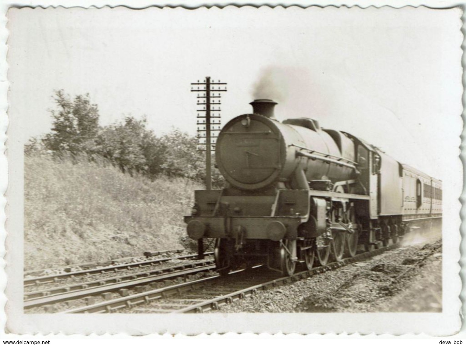 Railway Photo LMS Jubilee 5590 Travercore Stanier 4-6-0 Loco - Trains