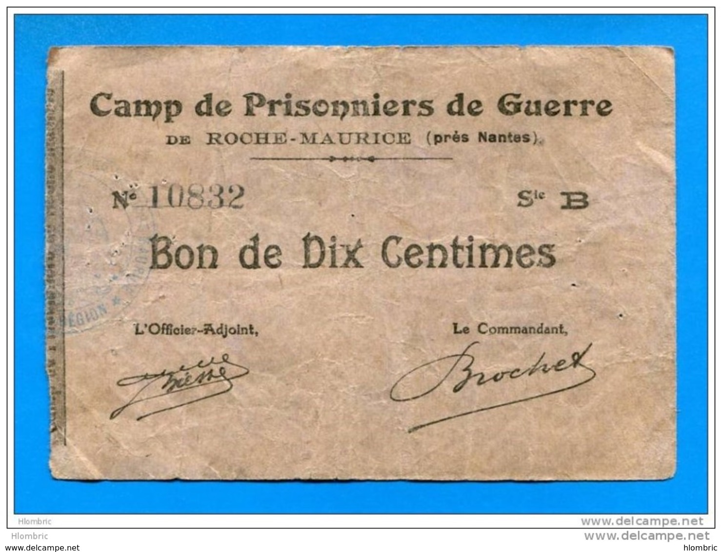 P.D.   De Roche - Maurice     2 Bons  5  +  10 Cents  1914/18 - Notgeld