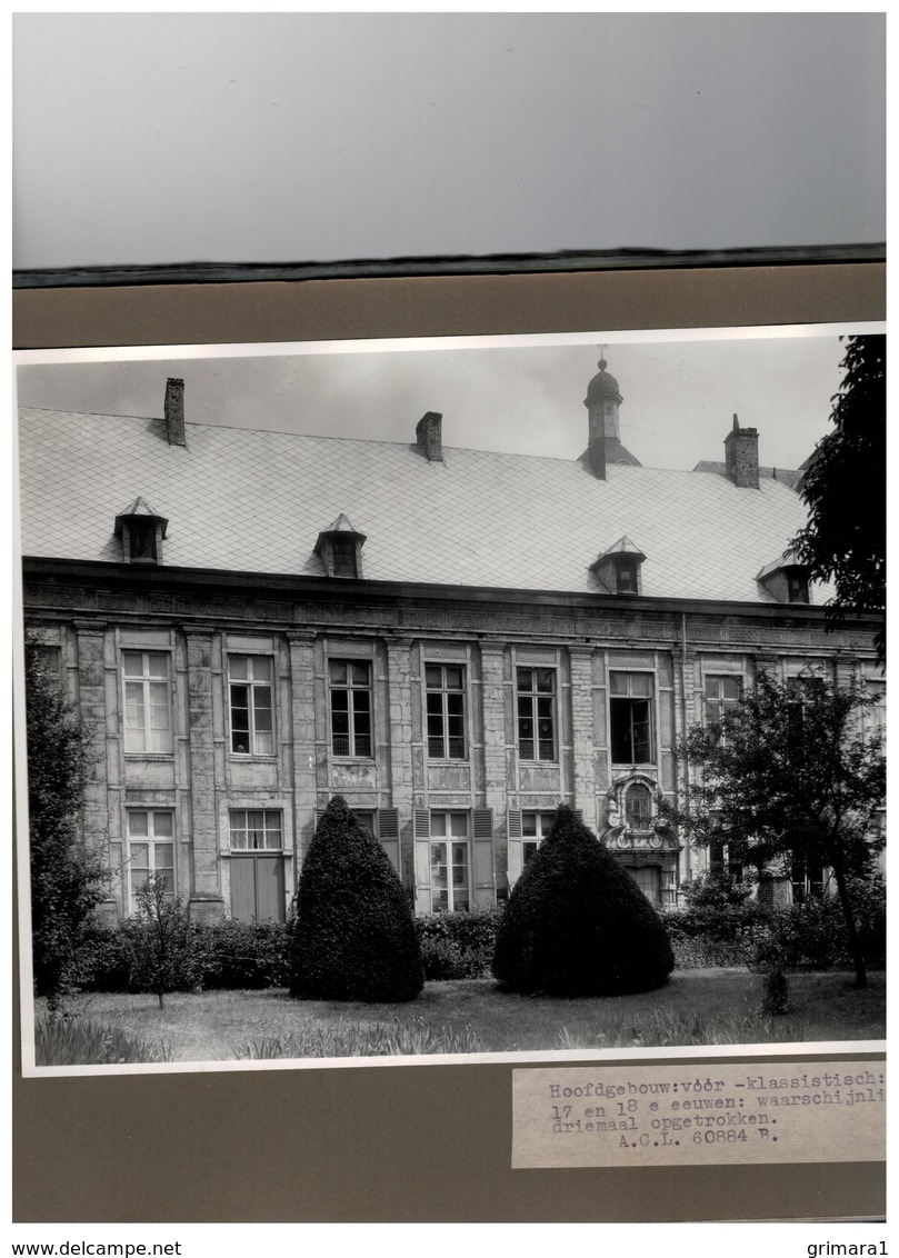Vlierbeek: oude foto album (33,5x23,5cm) met 88 originele foto's van de abdij met tekst
