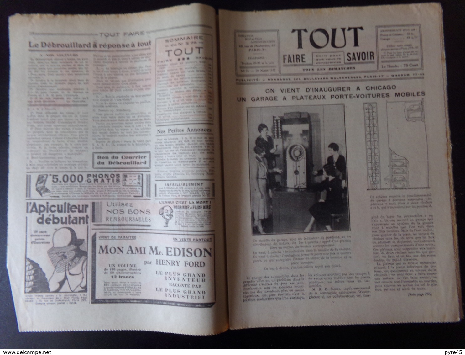 Revue " Tout Faire, Tout Savoir " N° 76 Du 20 Mars 1932 " Pour Réparer Une Table Brisée " - 1900 - 1949