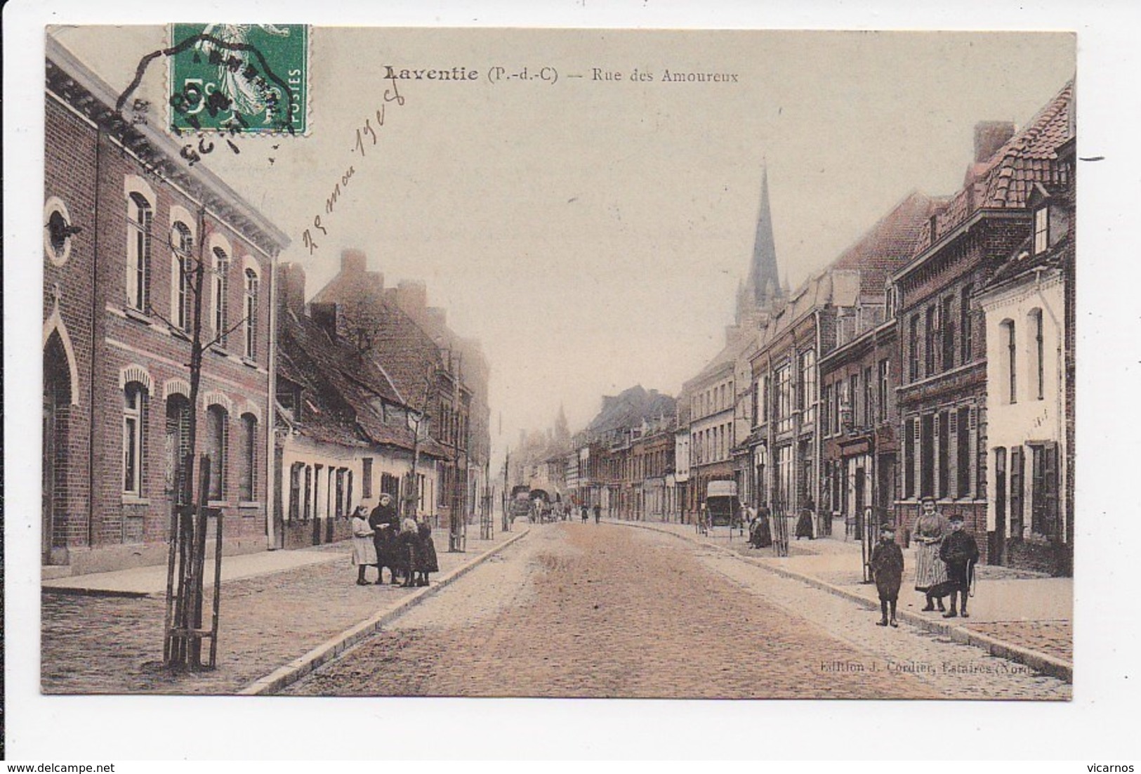 CPA 62 LAVENTIE Rue Des Amoureux - Laventie