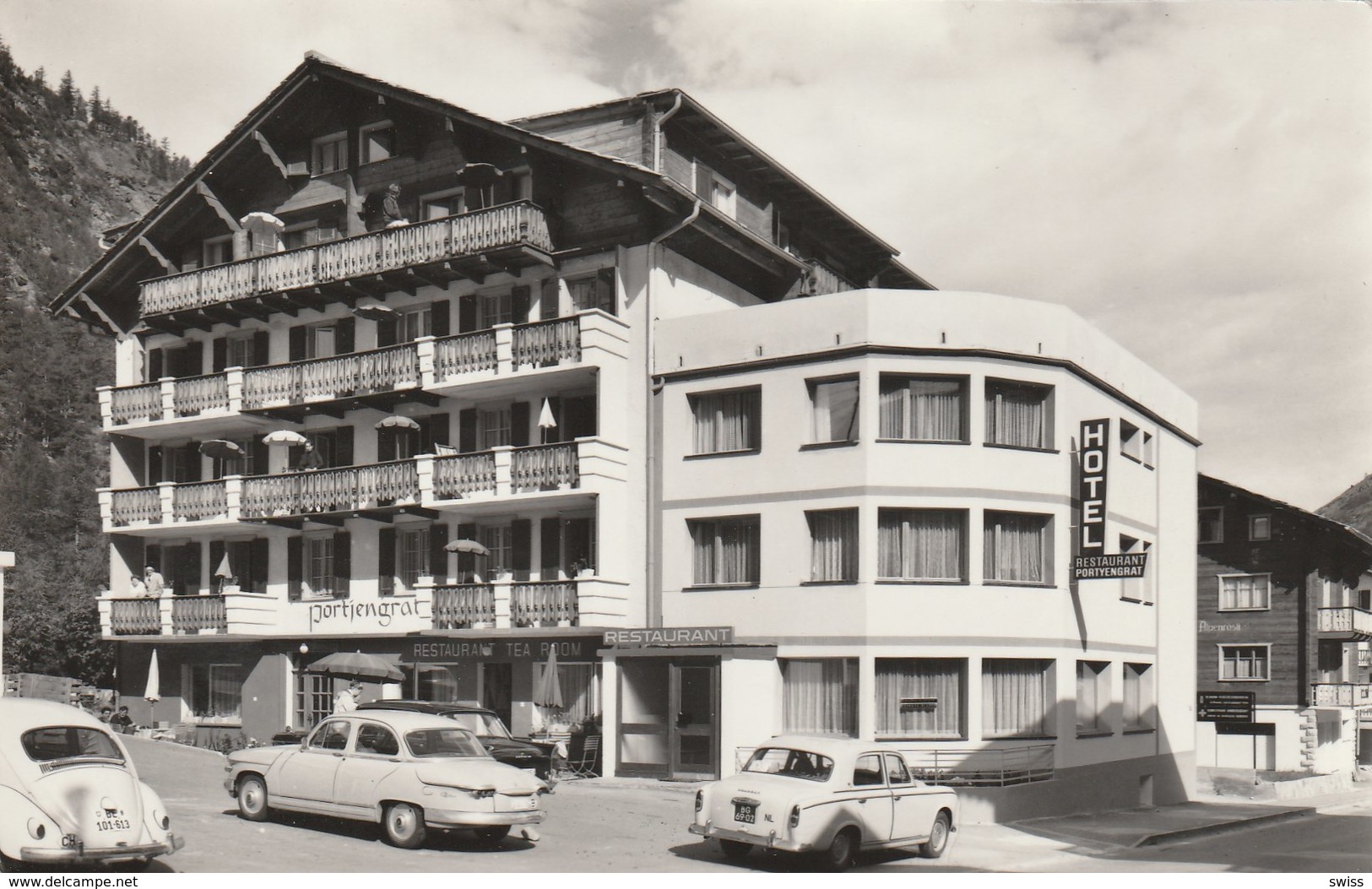 HOTEL PORTJENGRAT SAAS-ALMAGELL FAM.J.ANTHAMATTEN  CARS AUTO'S - Saas-Almagell