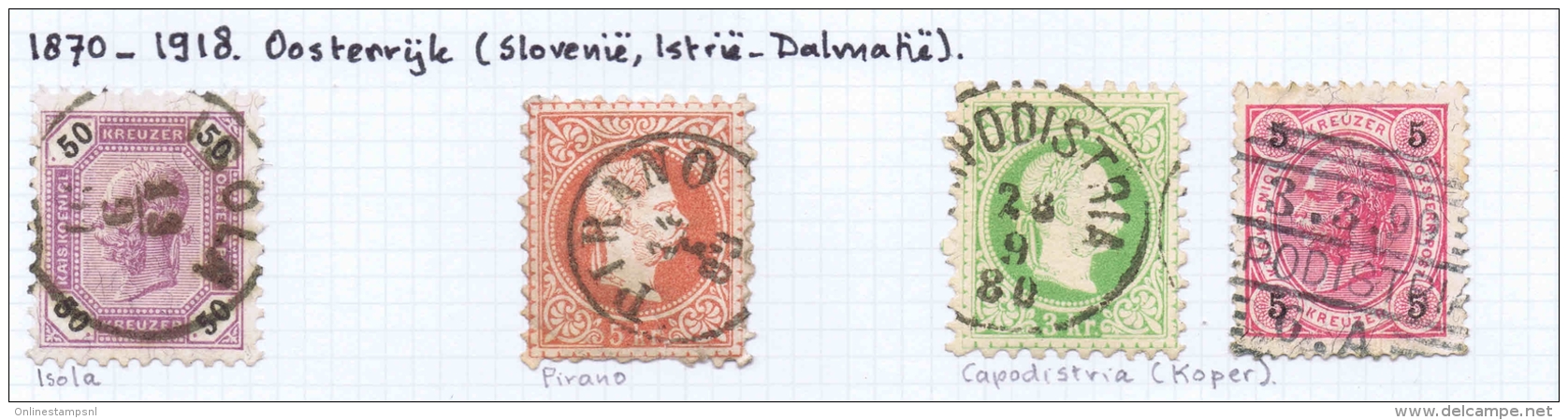 Austrian Stamps Cancelled As Forerunners In Different Areas - Used Stamps