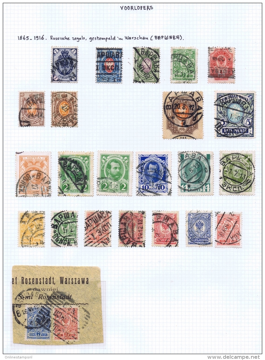 Russian Stamps Cancelled In Poland With Warschau And Lodz - Gebraucht