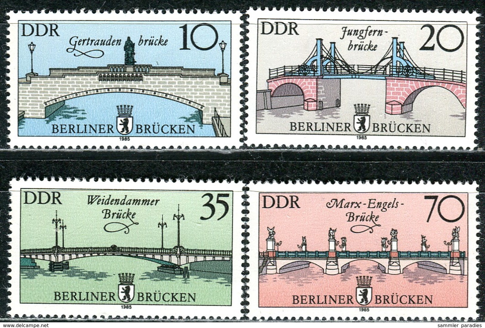 DDR - Mi 2972 / 2975 - ** Postfrisch (A) - Historische Brücken In Berlin - Ungebraucht