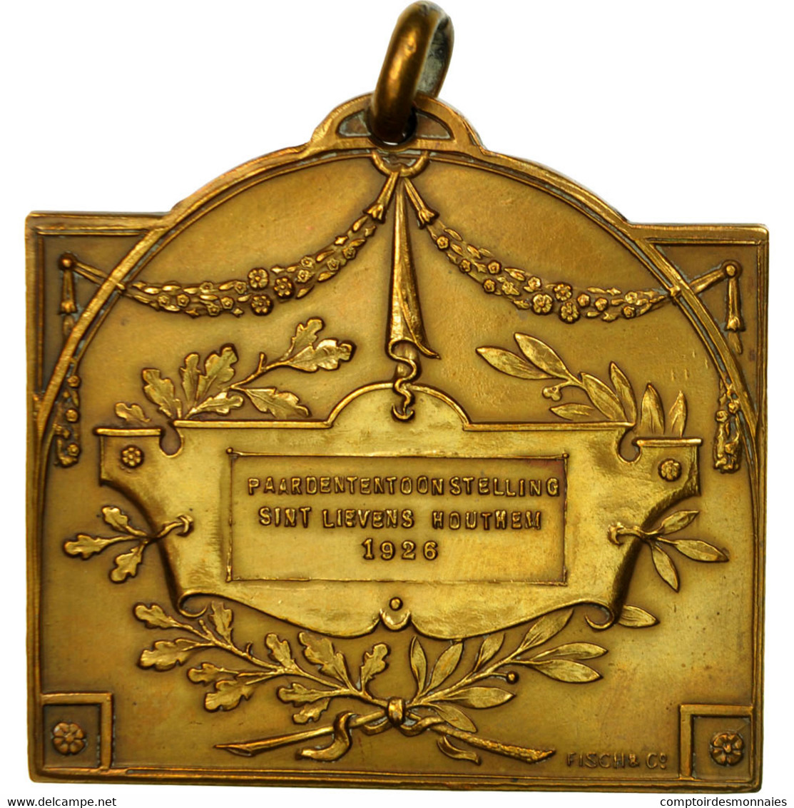 Belgique, Médaille, Paardententdonstelling Sint Lievens Wouthen, 1926, Fisch - Autres & Non Classés