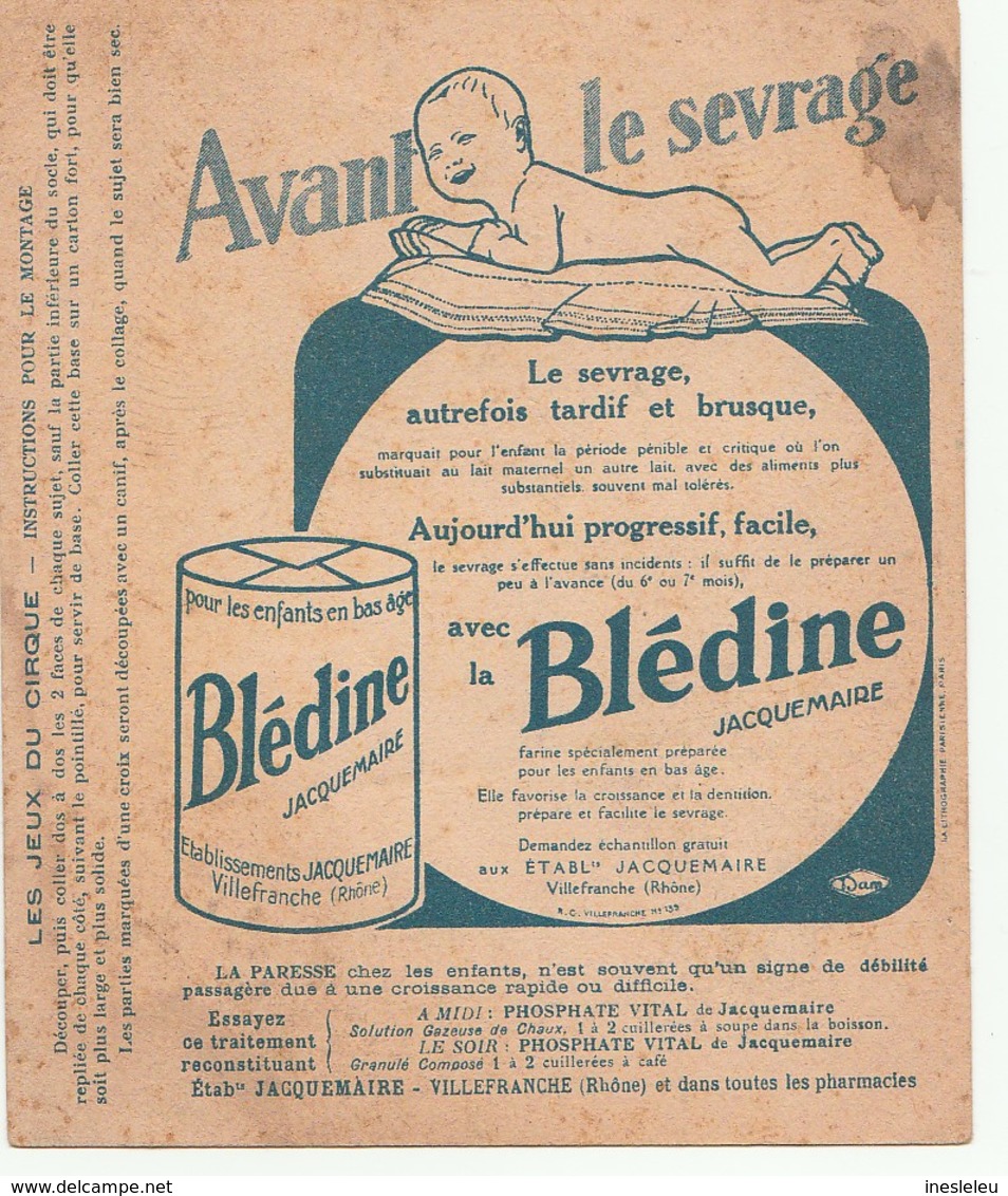 DECOUPAGE PUBLICITAIRE " BLEDINE " - Enfants