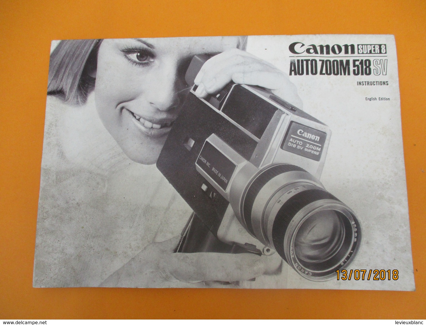 Canon Super 8/ Auto Zoom 518 SV/Manuel D'utilisation/English Edition/ Japan / 1971     PHOTN366 - Altri & Non Classificati