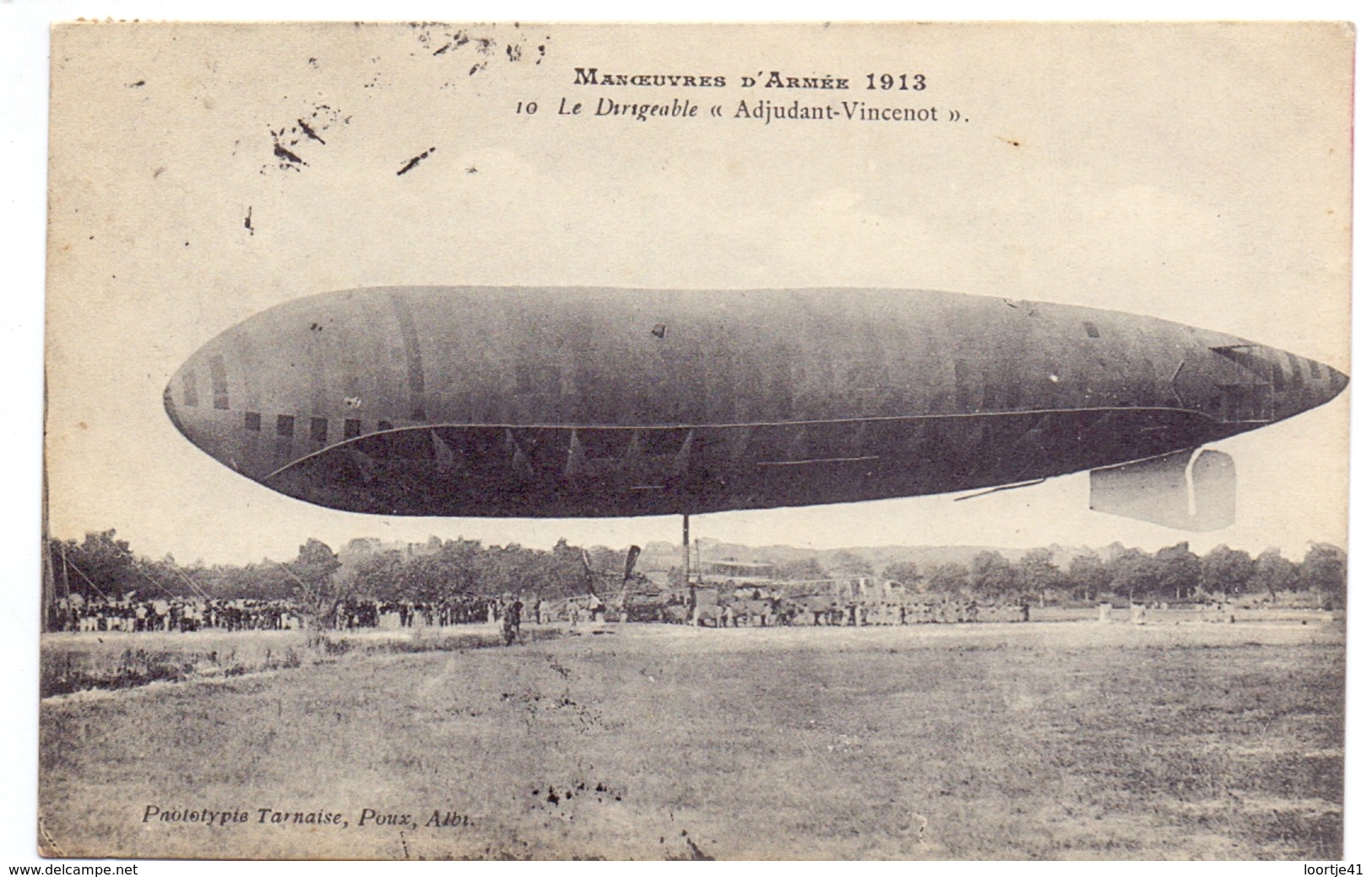 PK - Zeppelin - Manoeuvres D'armée - Le Dirigéable  Adjudant Vincenot 1913 - Dirigeables