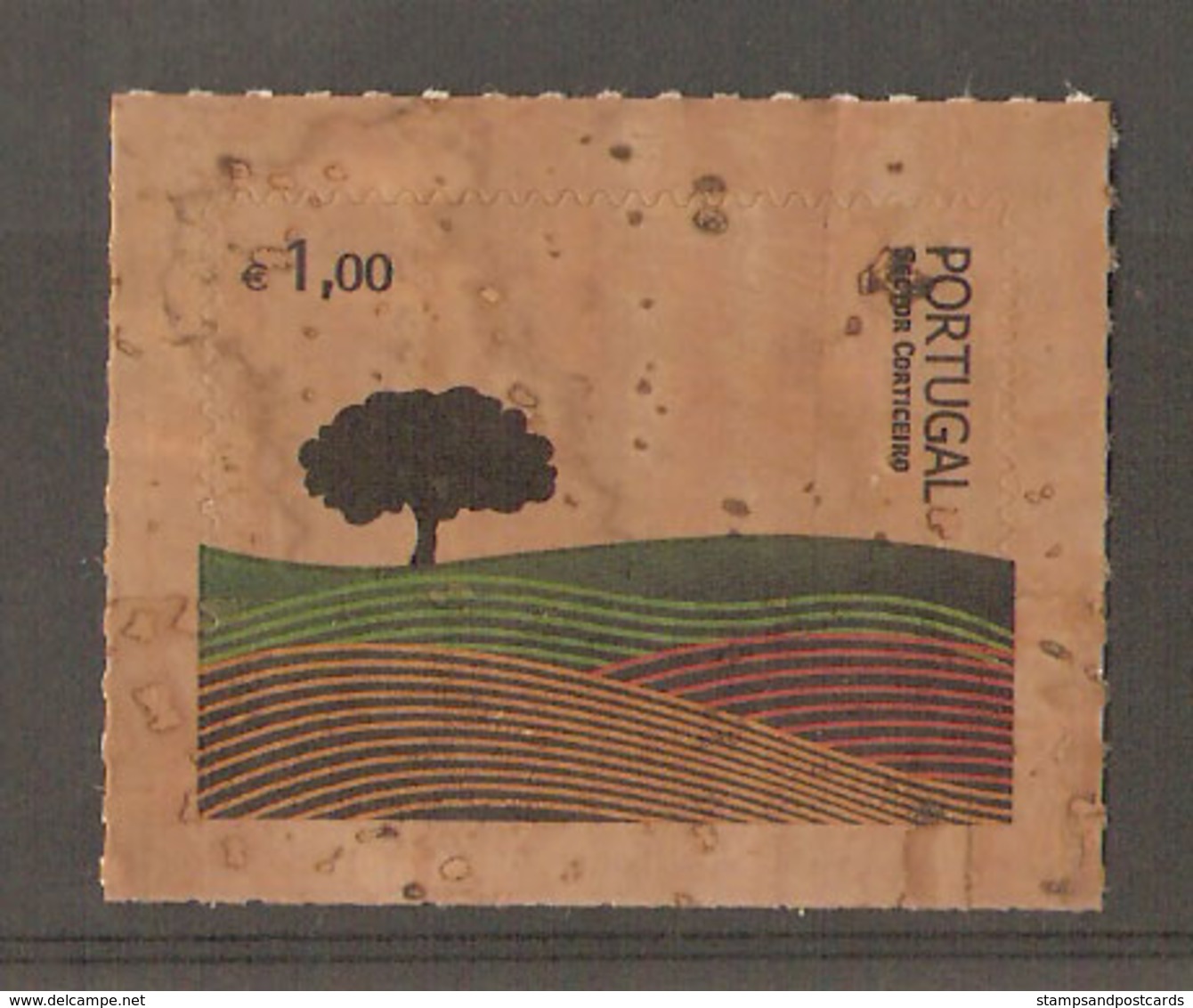 Portugal Premiere Timbre Fait De LIÈGE Arbre 2007 Brochure + Timbre First Ever Stamp Made Of CORK Tree Brochure + Stamp - Lettres & Documents