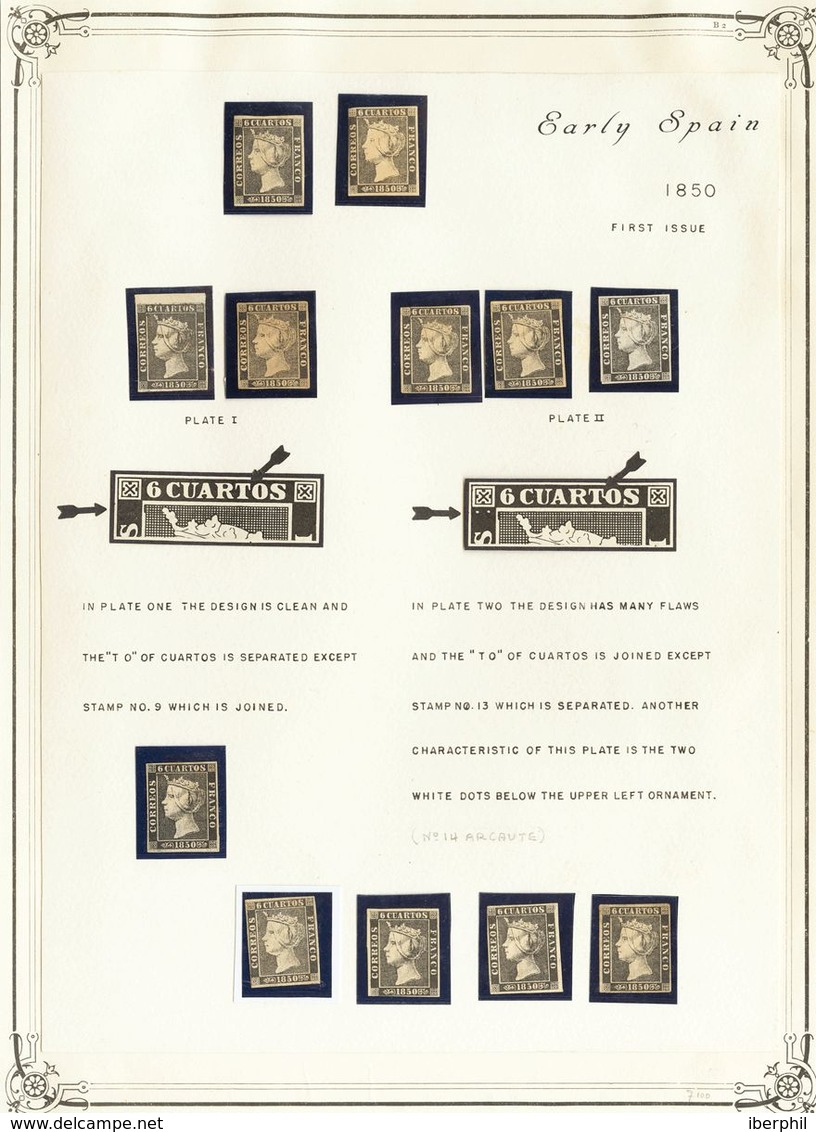 */(*)1(12). 1850. Espectacular Conjunto De Doce Sellos Del 6 Cuartos Negro (no Podemos Asegurar Que Todos Los Sellos Sea - Sonstige & Ohne Zuordnung