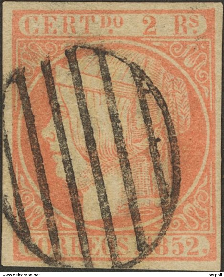 º14F. 1852. 2 Reales Naranja. FALSO SPERATI (Tipo E), Al Dorso Marca De La B.P.A. MAGNIFICO. - Sonstige & Ohne Zuordnung