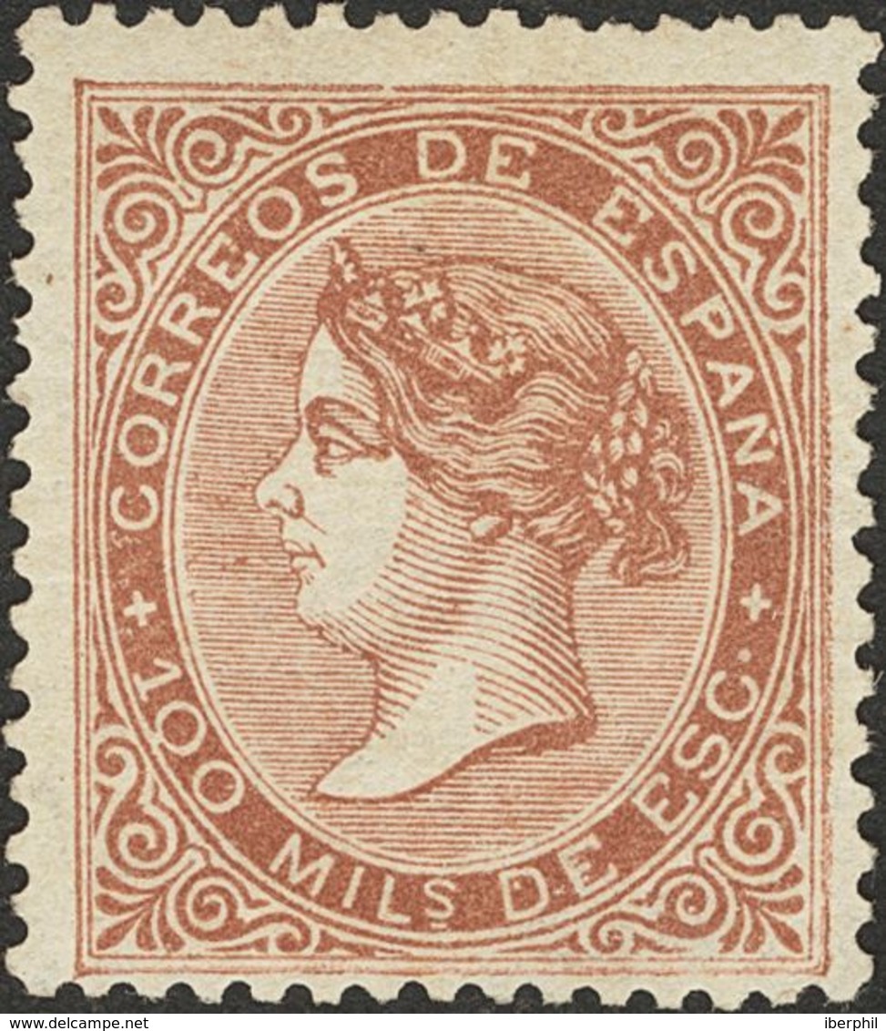 (*)99. 1868. 100 Mils Castaño. MAGNIFICO Y RARO. Cert. CEM. Edifil 2018: 750 Euros - Sonstige & Ohne Zuordnung