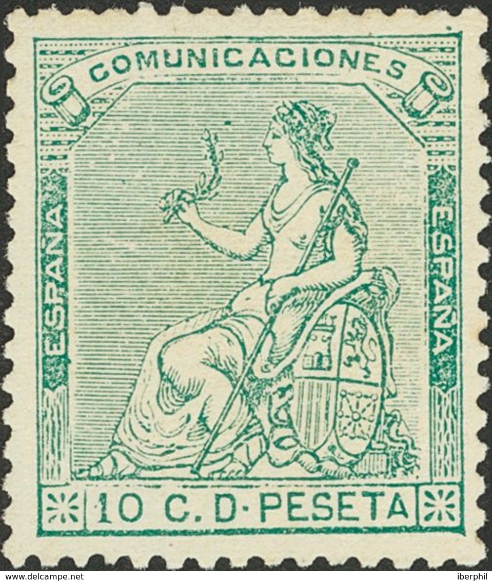 **133. 1873. 10 Cts Verde. Muy Bien Centrado. MAGNIFICO. - Autres & Non Classés