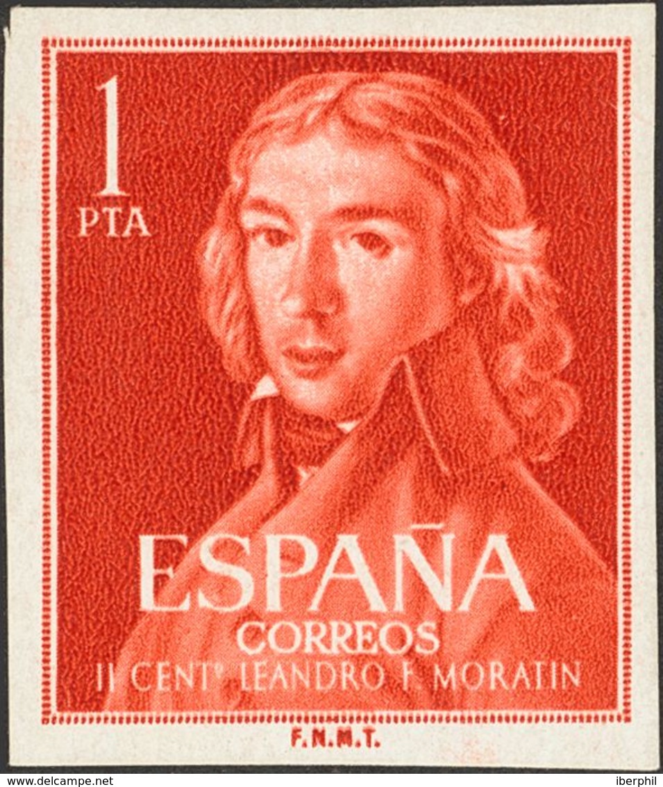 **1328s. 1961. 1 Pts Naranja Oscuro. SIN DENTAR. MAGNIFICA. Edifil 2018: 300 Euros - Otros & Sin Clasificación