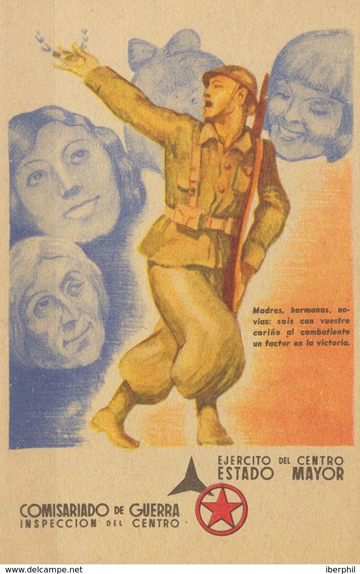 (*). 1937. Tarjeta Postal (excepcionalmente Bien Conservada) De Campaña Del Comisariado De Guerra "MADRES, HERMANAS, NOV - Autres & Non Classés
