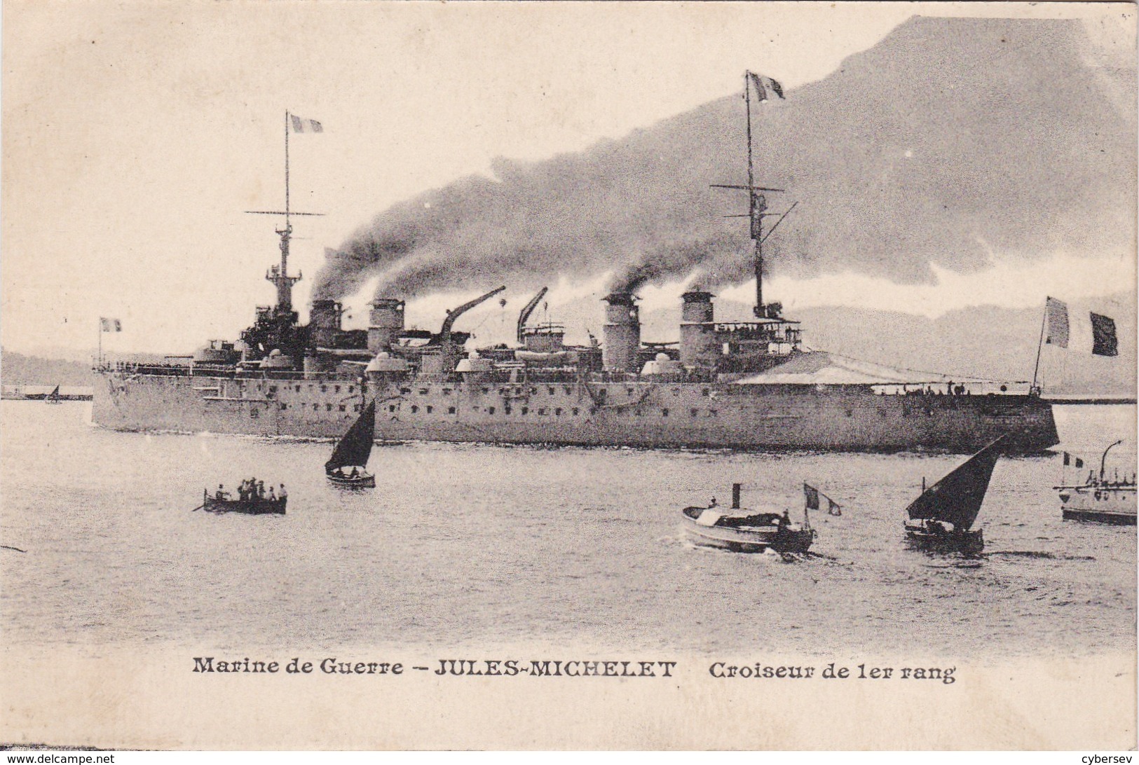 Marine De Guerre - Jules Michelet - Croiseur 1er Rang - Krieg