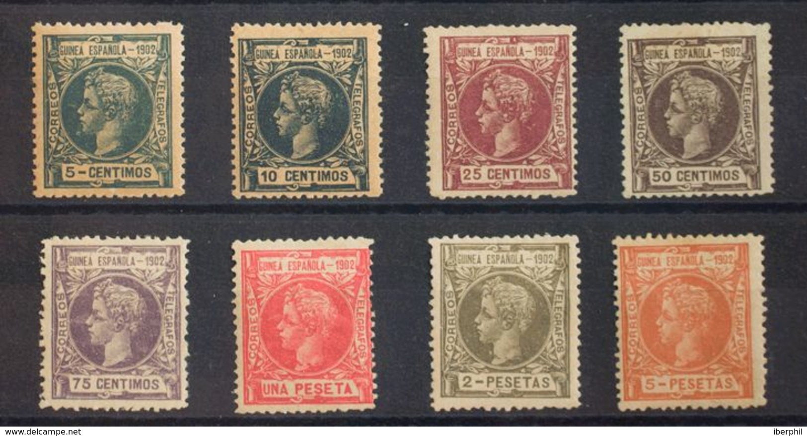 *1/8. 1902. Serie Completa. MAGNIFICA. Edifil 2018: 1.335 Euros - Guinea Espagnole