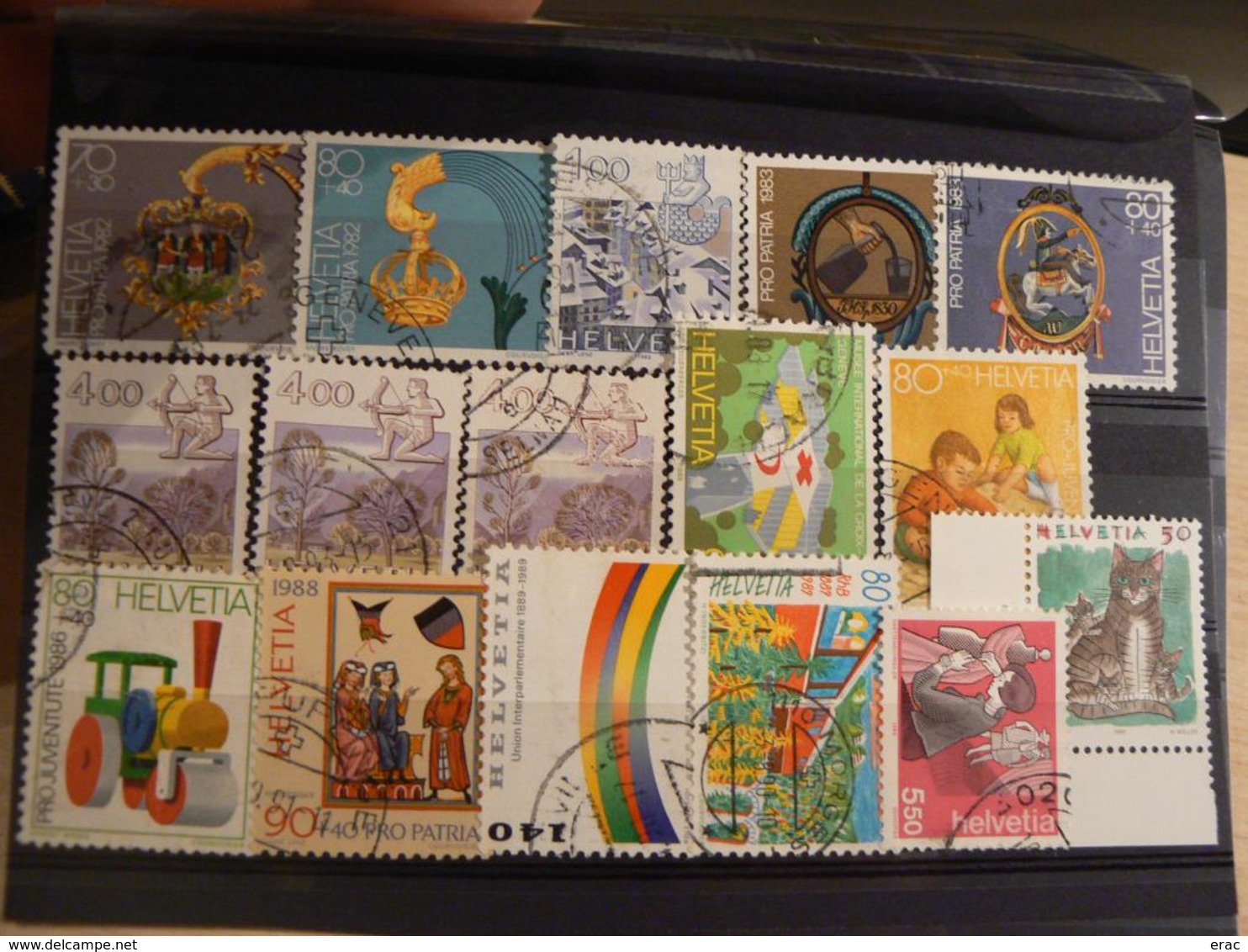 Lot de timbres de Suisse