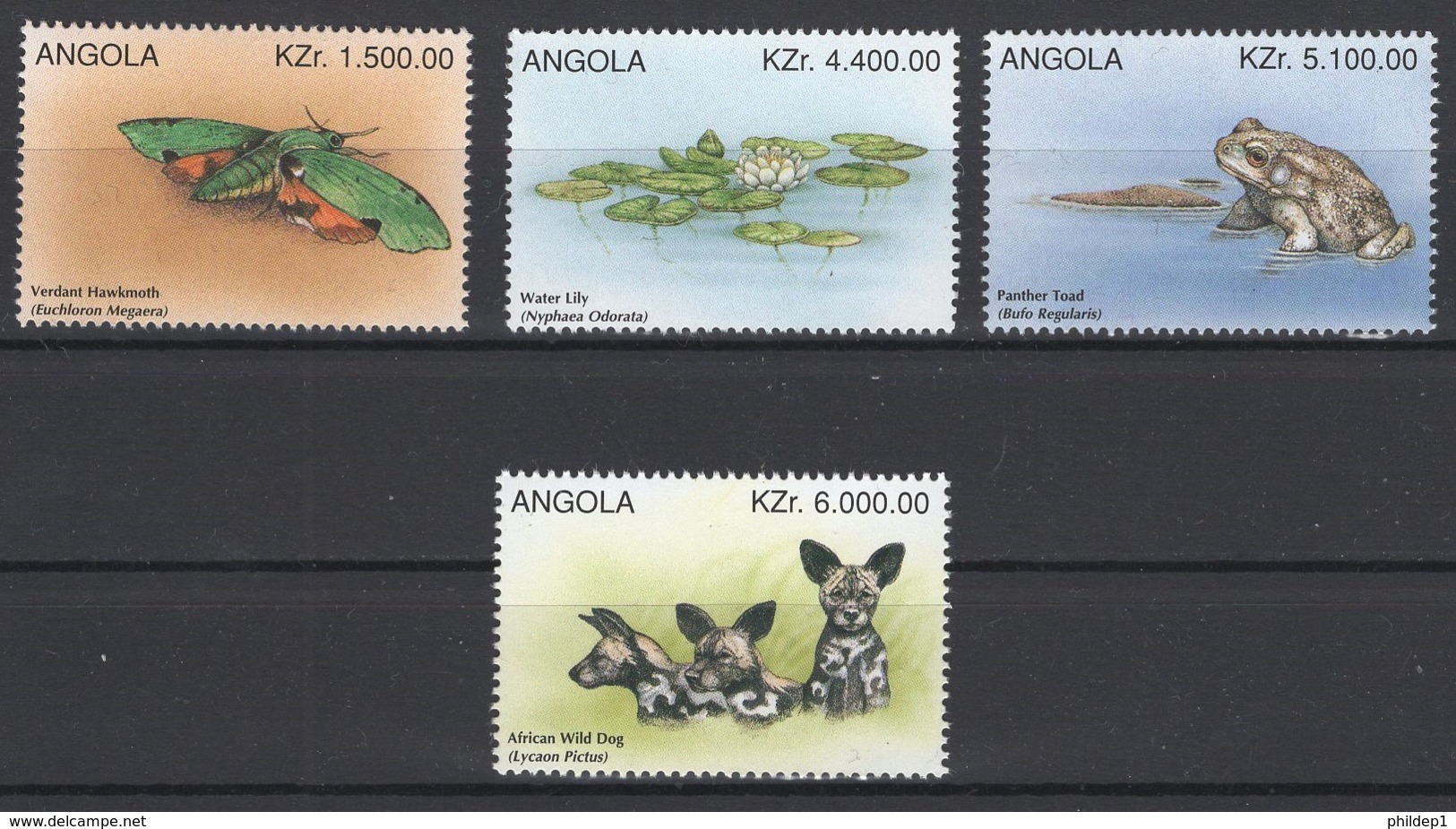 Angola. 1996. Y&T 1027/30 **. Cote Stanley-Gibbon 2015 : 3,90 £ - Angola