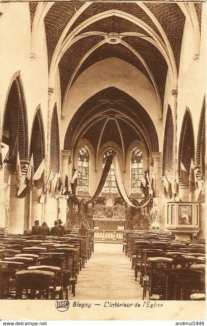 BLEGNY - L'Intérieur De L'Eglise - N'a Pas Circulé - Papeterie Nihant, Blégny - Blegny