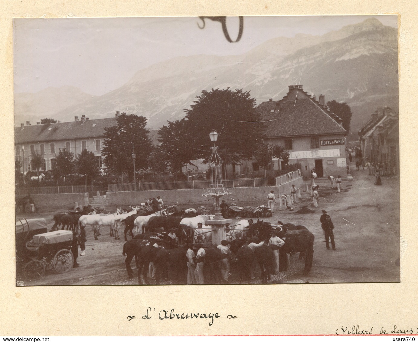 Villard De Lans Chasseurs Alpins L'abreuvage Photo 9x12 - Guerre, Militaire