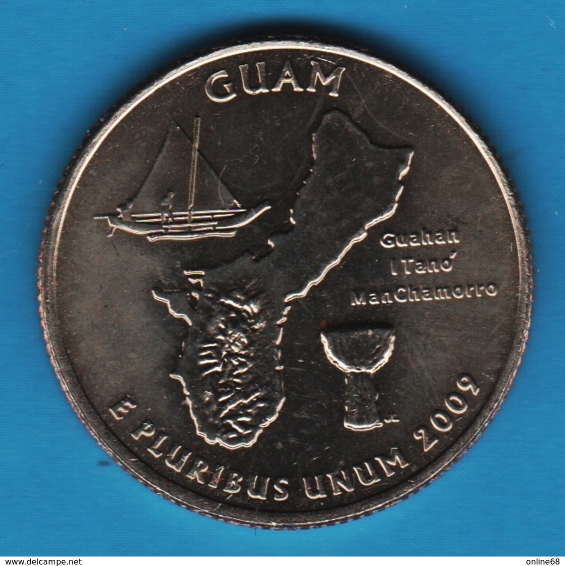 USA ¼ Dollar Washington Quarter 2009 D GUAM GUAHAN - 1999-2009: State Quarters