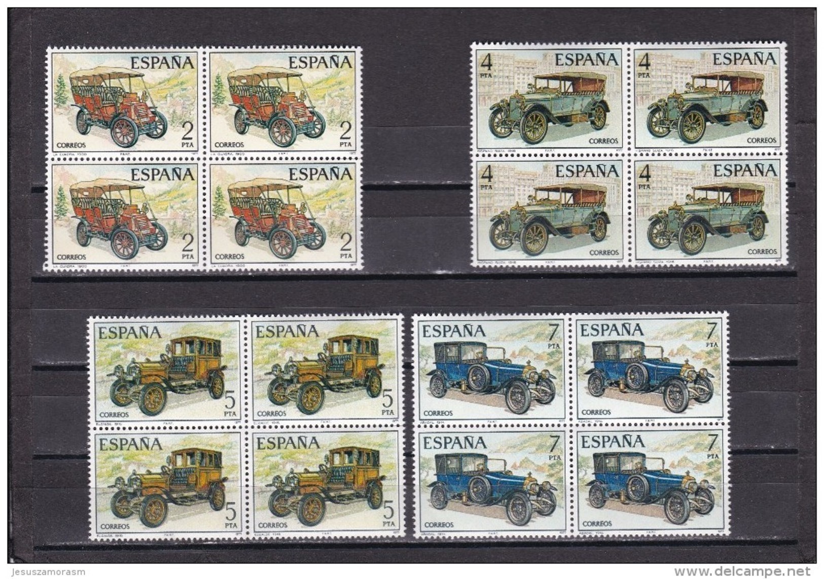 España Nº 2409 Al 2412 En Bloque De Cuatro - Unused Stamps