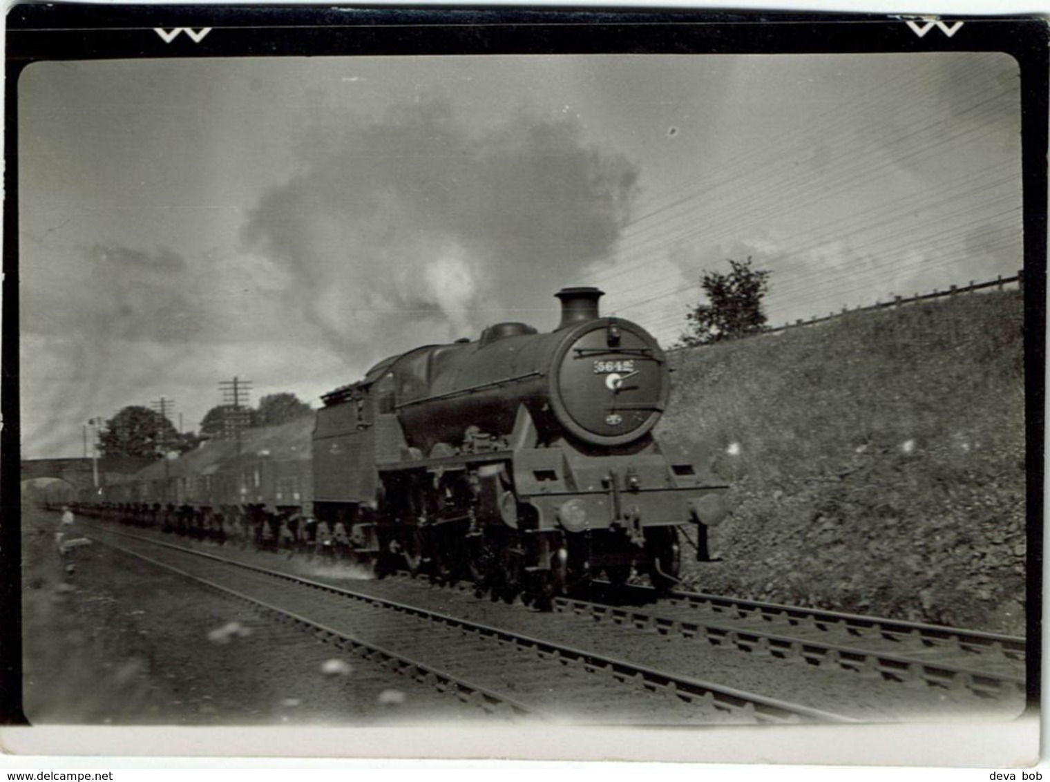 Railway Photo LMS Jubilee 5642 Boscawen Stanier 4-6-0 Loco - Trains