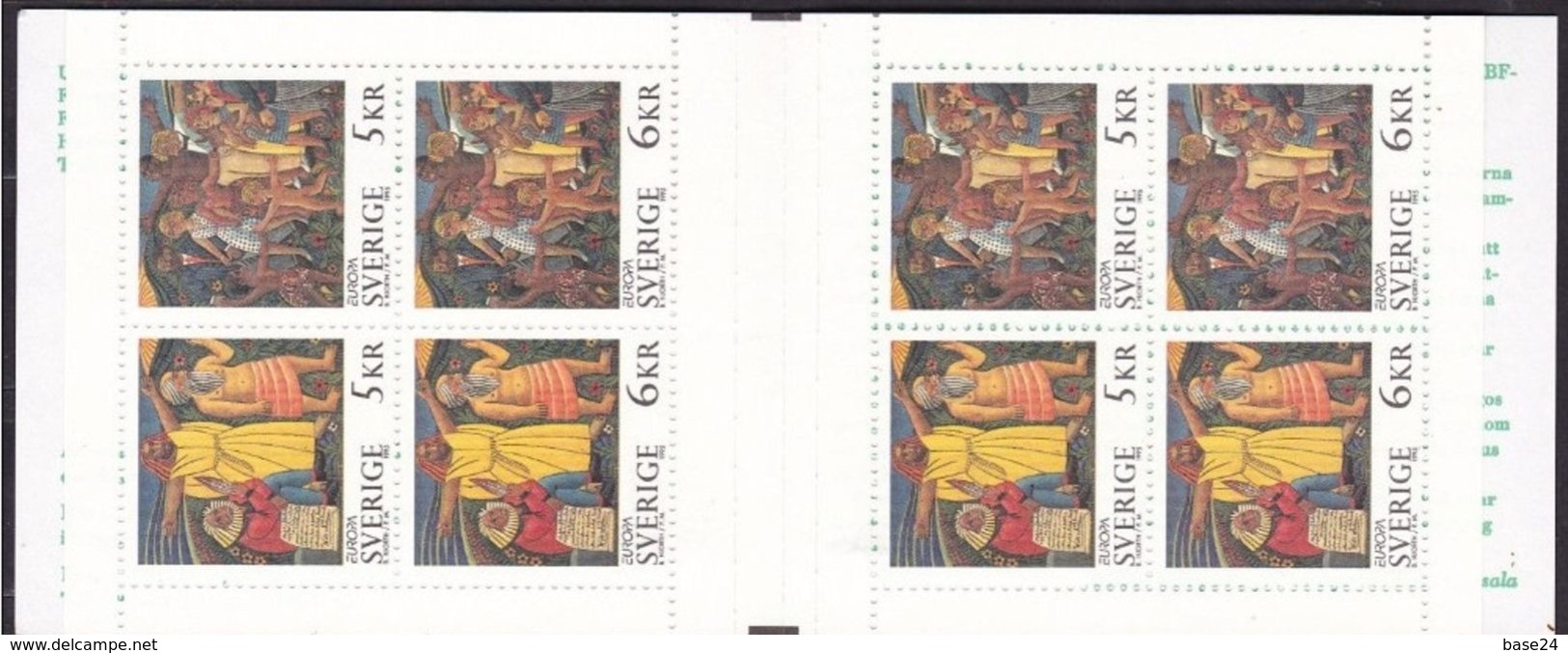 1995 EUROPA CEPT EUROPE SVEZIA Libretto Europa MNH** Sweden Booklet - 1995