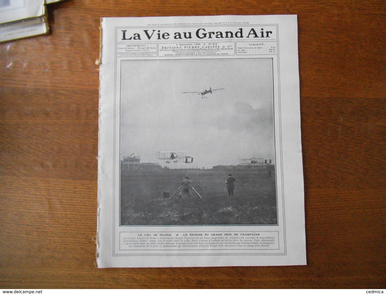 LA VIE AU GRAND AIR N°572 DU 4 SEPTEMBRE 1909 LE GRAND PRIX DE CHAMPAGNE MEETING AERONAUTIQUE 32 PAGES - 1900 - 1949