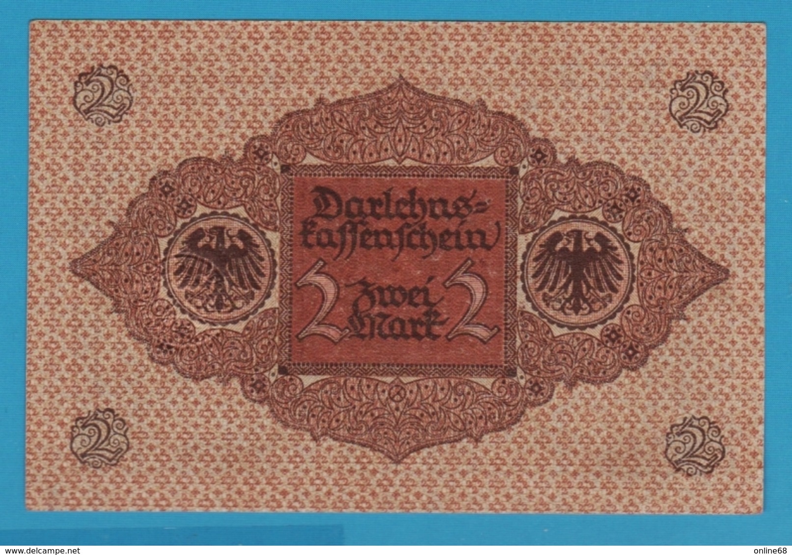 DEUTSCHES REICH 2 MARK 01.03.1920 SERIE 228.442584 P# 60 DARLEHENSKASSENSCHEIN - Imperial Debt Administration